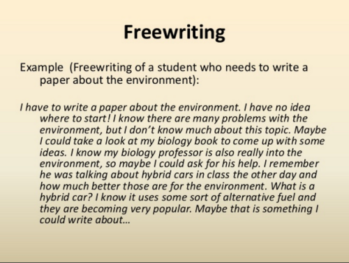 Using freewriting to get rid of writer's block